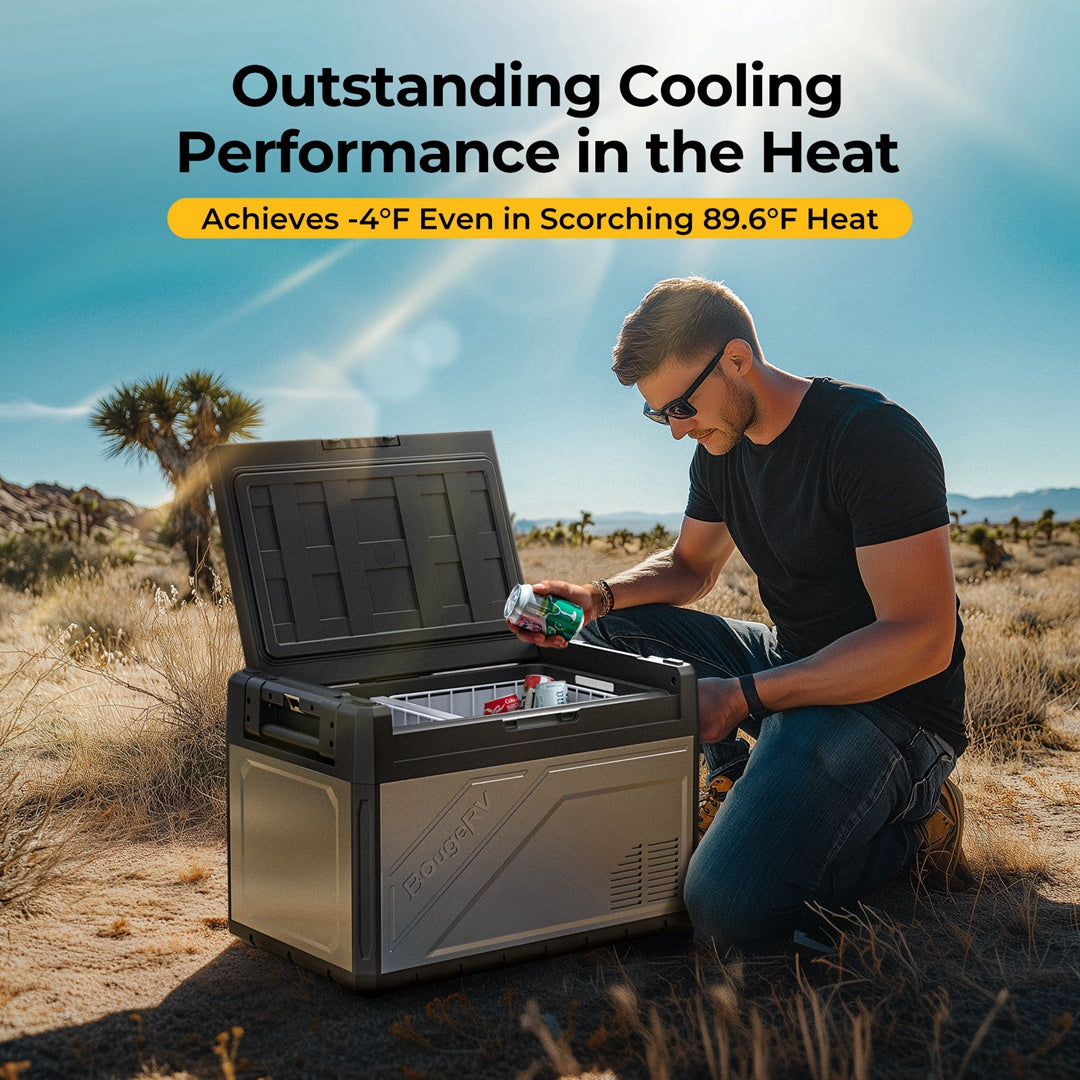 BougeRV Rocky 41QT Dual Zone 12V Portable Fridge