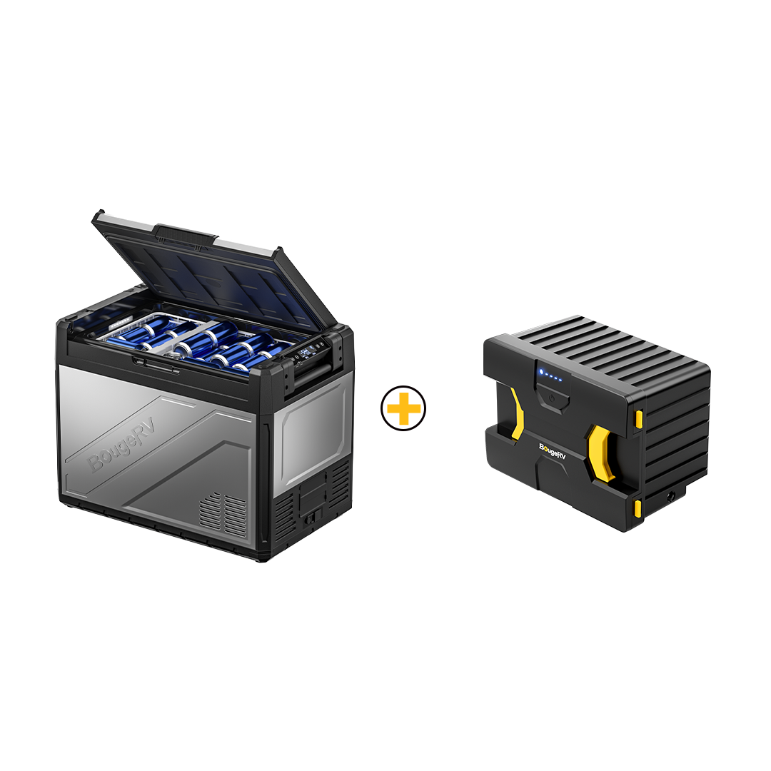 BougeRV Rocky 69QT Dual Zone 12V Portable Fridge