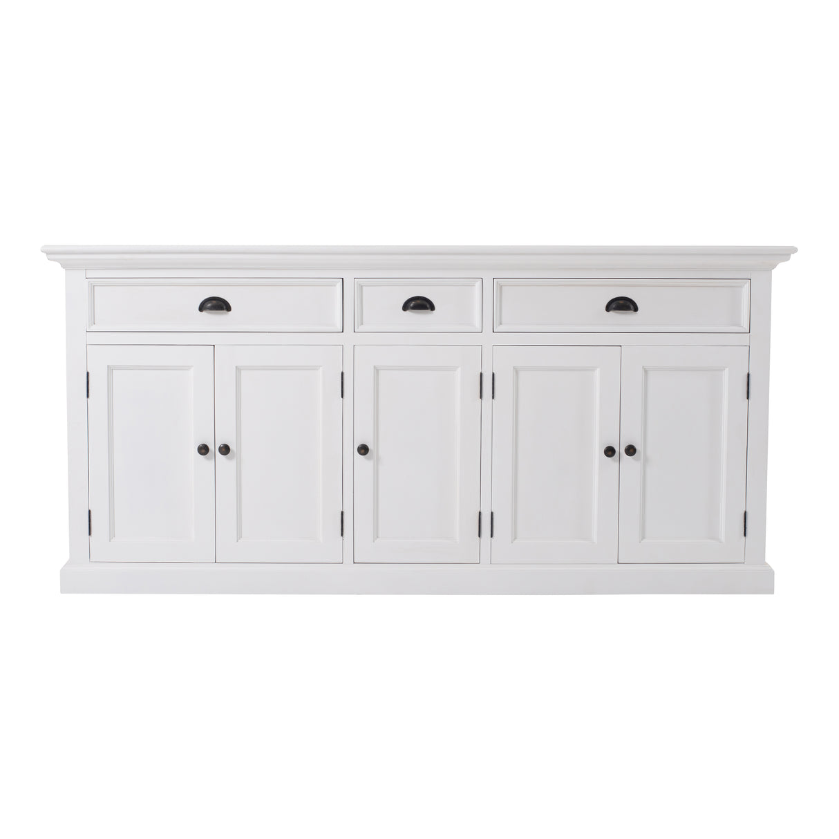NovaSolo Halifax Buffet with 3 Drawers & 5 Doors – Classic White