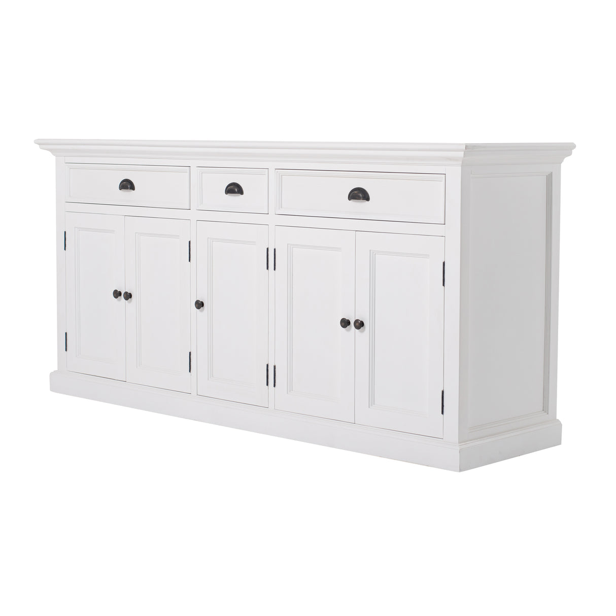 NovaSolo Halifax Buffet with 3 Drawers & 5 Doors – Classic White