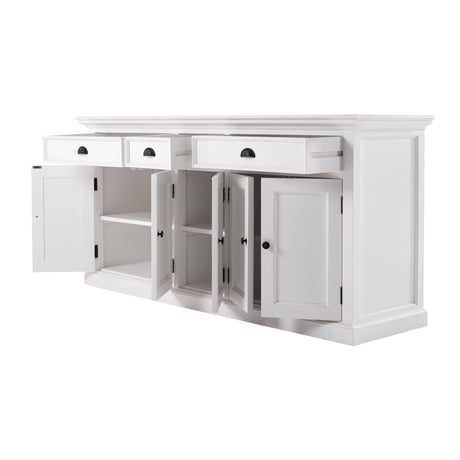 NovaSolo Halifax Buffet with 3 Drawers & 5 Doors – Classic White