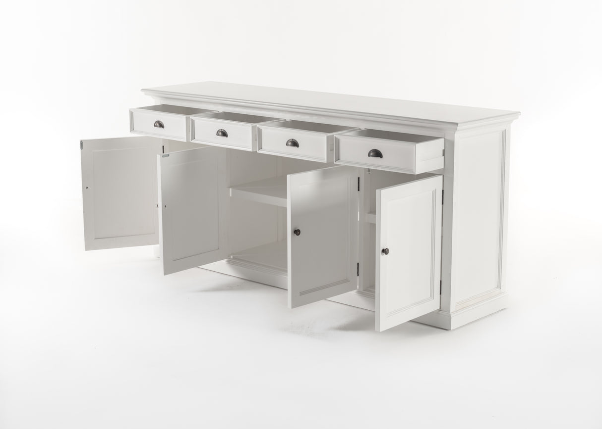 NovaSolo Halifax Buffet with 4 Drawers & 4 Doors – Classic White
