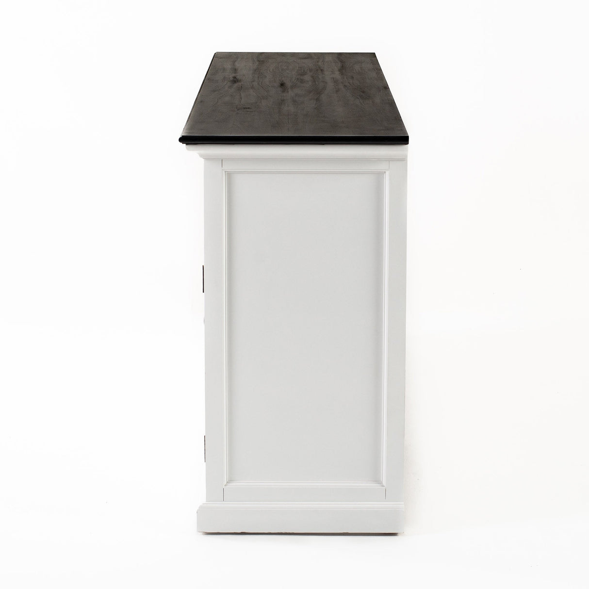 NovaSolo Halifax Contrast Buffet – Solid Mahogany White Base with Black Top