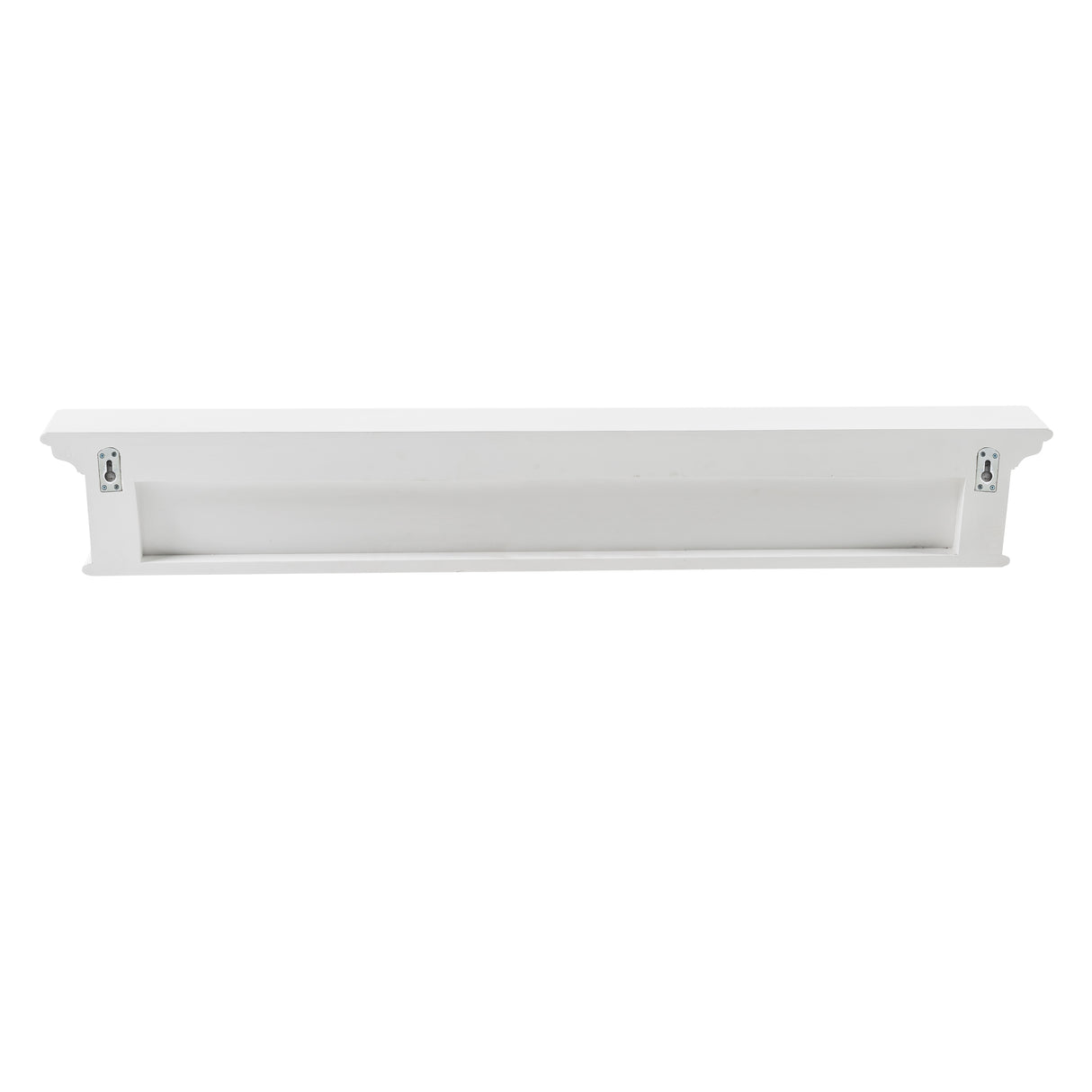 NovaSolo Halifax 8-Hook Wall Coat Rack with Shelf - Classic White