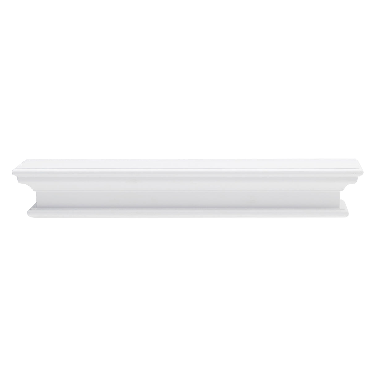 NovaSolo Halifax Floating Wall Shelf, Long – Classic White