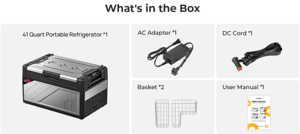 BougeRV Rocky 41QT Dual Zone 12V Portable Fridge