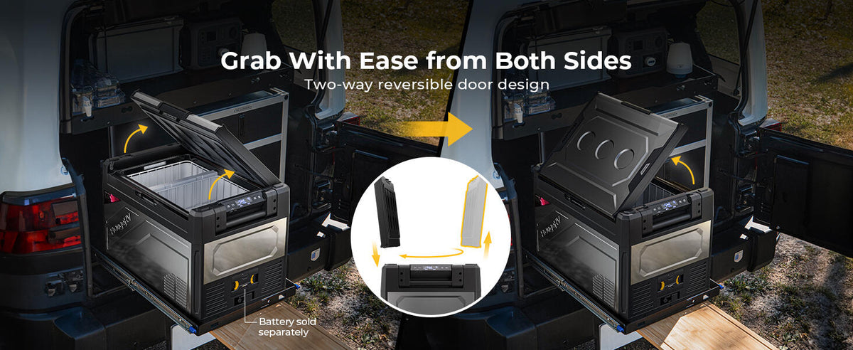 BougeRV Rocky 69QT Dual Zone 12V Portable Fridge