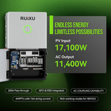 RUiXU RX-12K | PV: 90-550V | Battery: 40-60V | Output: 11.4kW | Split Phase Hybrid Inverter | UL1741 | UL9540