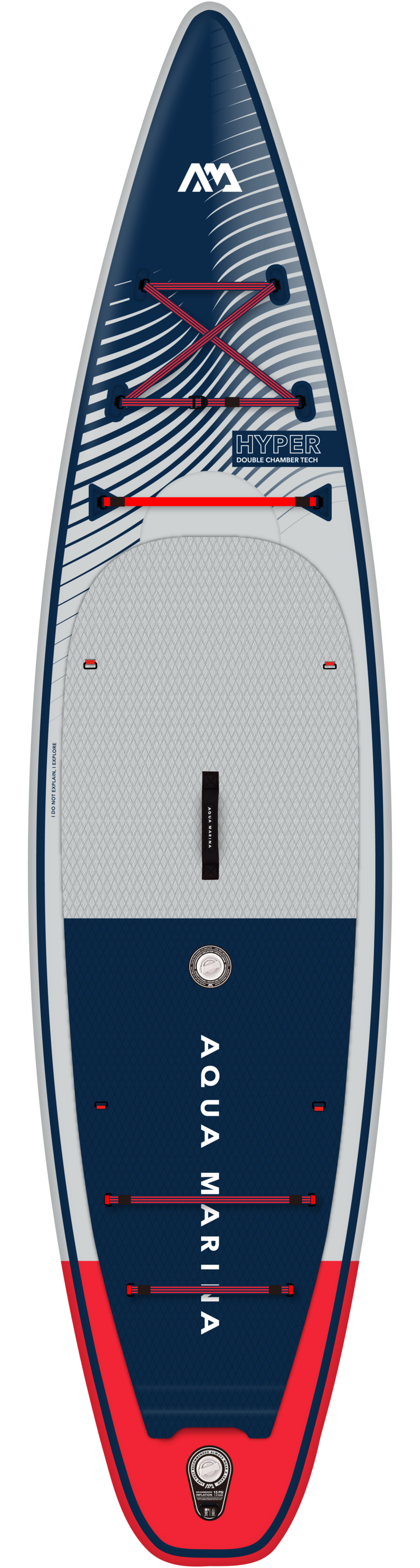 Aqua Marina Hyper 12'6" (Navy) - Touring iSUP, 3.81m/15cm, with coil leash