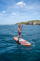 Aqua Marina Atlas (Sky Glider) - Advanced All-around iSUP, 3.66m/15cm, with carbon/fiberglass hybrid PASTEL paddle and coil leash