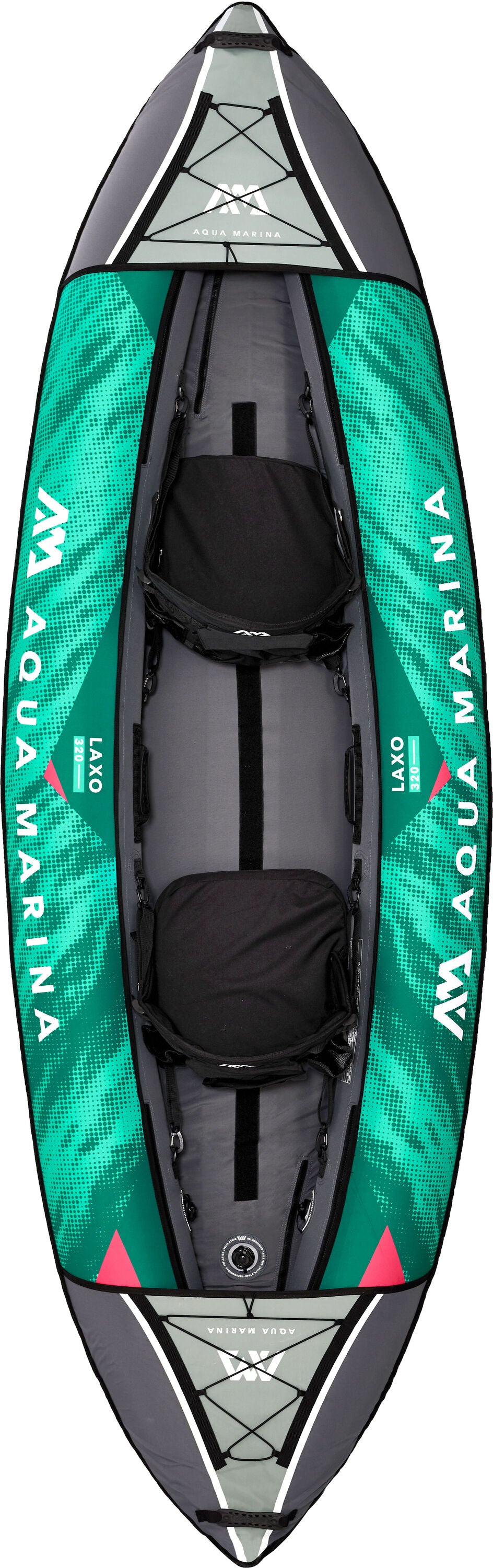 Aqua Marina Laxo-320 Recreational Kayak - 2 person. Inflatable deck. Kayak paddle set included.