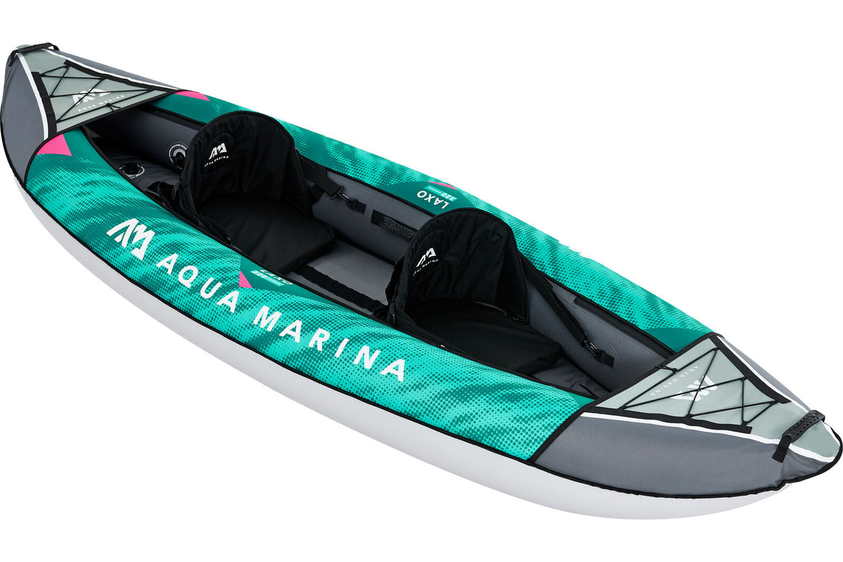 Aqua Marina Laxo-320 Recreational Kayak - 2 person. Inflatable deck. Kayak paddle set included.