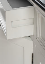 NovaSolo Halifax Contrast Buffet – 4 Doors, 3 Drawers, Solid Mahogany in White & Black Finish