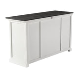 NovaSolo Halifax Contrast Buffet – 4 Doors, 3 Drawers, Solid Mahogany in White & Black Finish