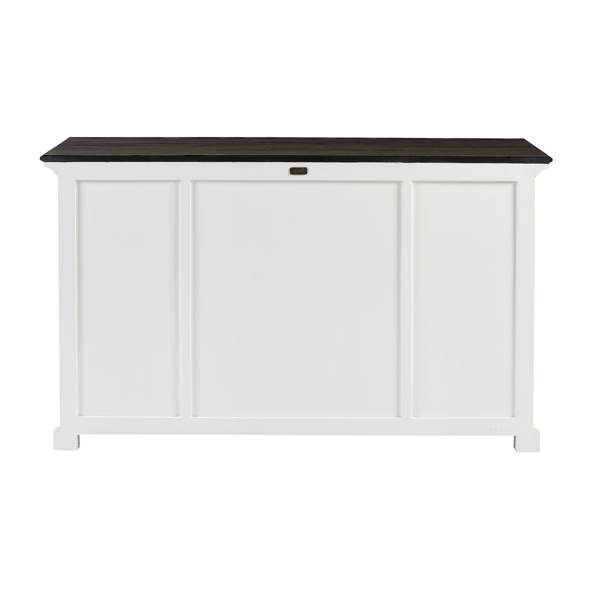 NovaSolo Halifax Contrast Buffet – 4 Doors, 3 Drawers, Solid Mahogany in White & Black Finish