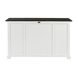NovaSolo Halifax Contrast Buffet – 4 Doors, 3 Drawers, Solid Mahogany in White & Black Finish