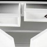 NovaSolo Halifax Contrast Buffet – Solid Mahogany White Base with Black Top