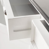 NovaSolo Halifax Contrast Buffet – Solid Mahogany White Base with Black Top