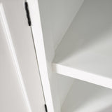 NovaSolo Halifax Contrast Buffet – Solid Mahogany White Base with Black Top