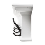 NovaSolo Halifax 4-Hook Coat Rack Wall Unit with Shelf – Classic White