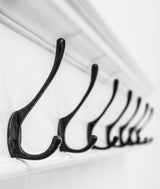NovaSolo Halifax 8-Hook Wall Coat Rack with Shelf - Classic White