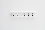 NovaSolo Halifax Wall Coat Rack with Shelf & 6 Brass Hooks - Classic White