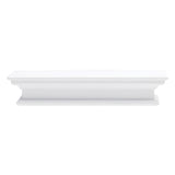 NovaSolo Halifax Floating Wall Shelf – Extra Long, Classic White Solid Mahogany
