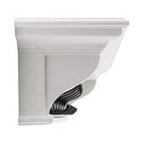 NovaSolo Halifax 6-Hook Coat Rack (100cm) with Hat Shelf – Classic White Solid Mahogany