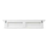 NovaSolo Halifax 6-Hook Coat Rack (100cm) with Hat Shelf – Classic White Solid Mahogany