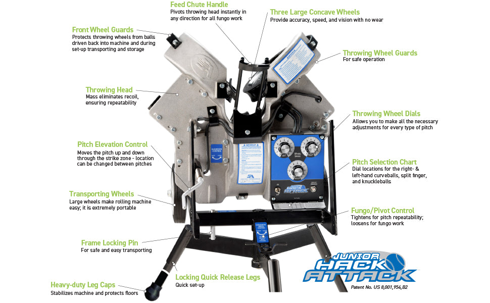 Sports Attack Junior Hack Attack Baseball Pitching Machine