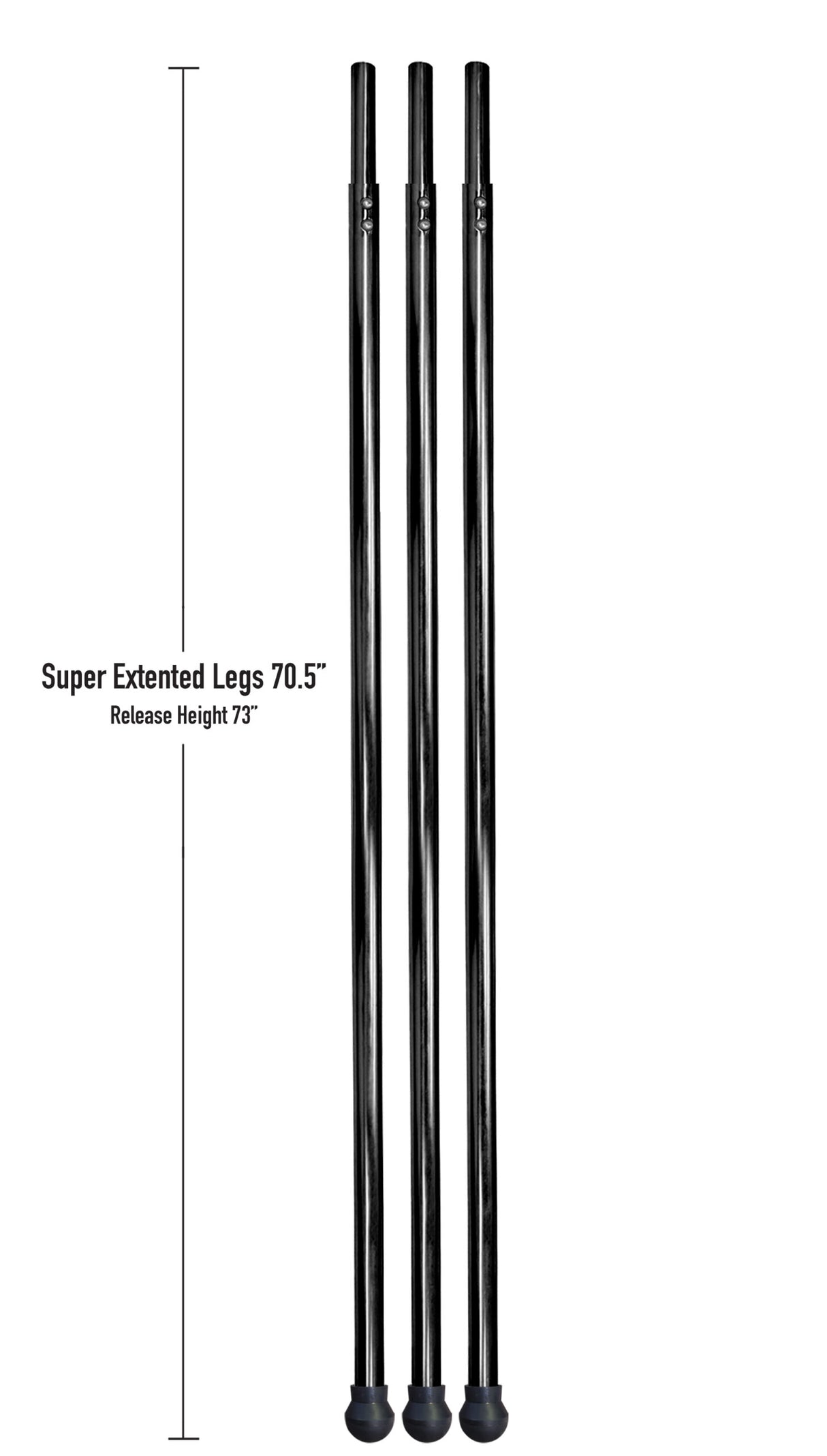 Sports Attack Set of 3, Junior Extra-Extended Legs, 70 1/2" (JB)