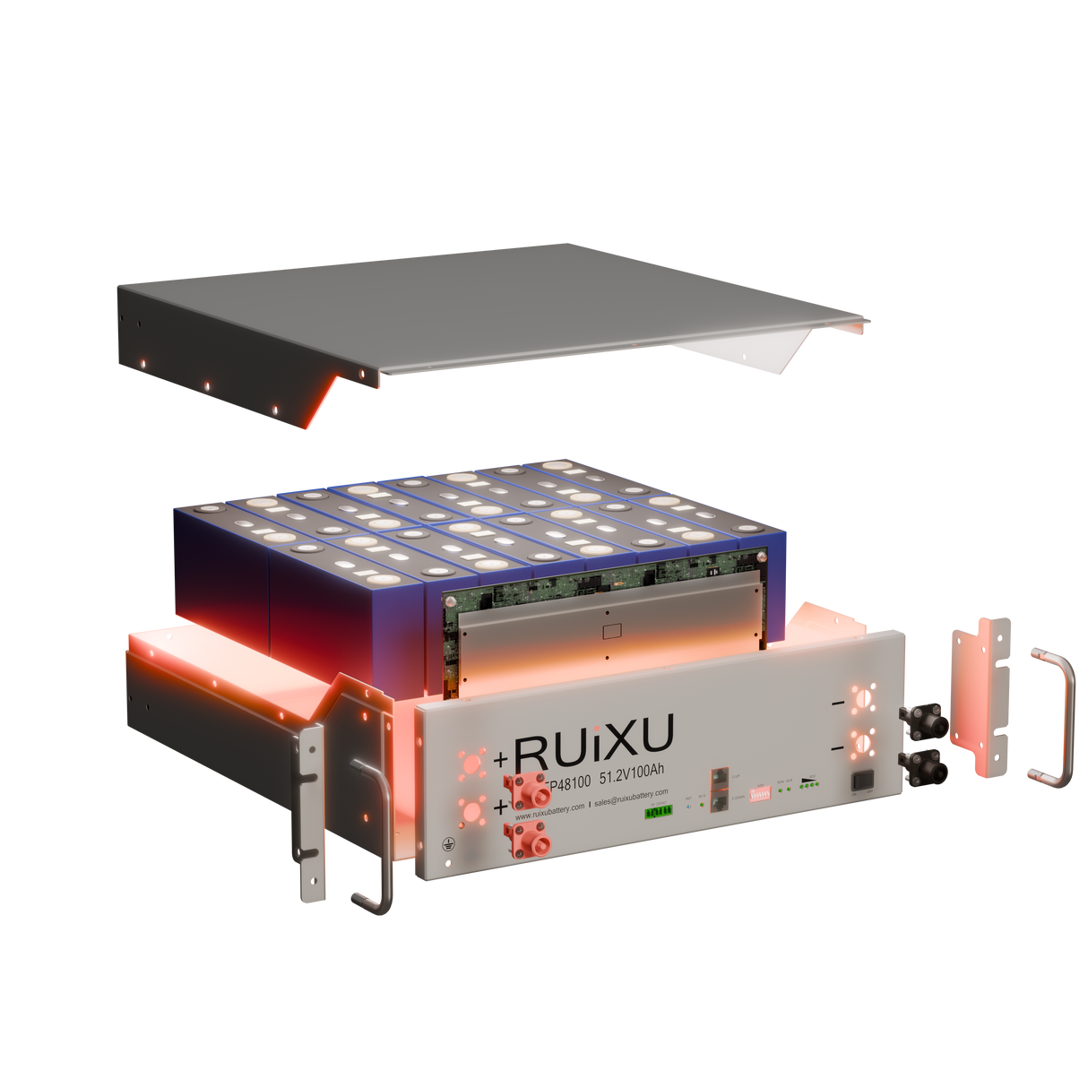 RUiXU RX-LFP48100 | 19" Rack Mounted 3U Module | UL1973 | UL9540A| CEC | SGIP